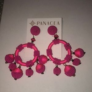 Hot pink earrings